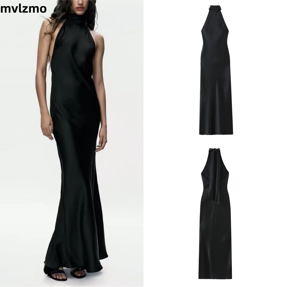 Irregular Backless Bodycon Sexy Maxi Dress For Women Spring Summer New Turtleneck Sleeveless Club Party Long Dress