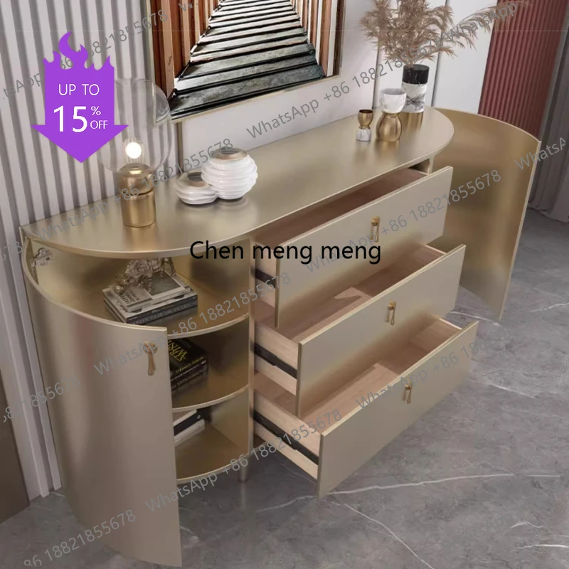 

M45 High-end living room partition storage cabinet modern luxury entrance cabinet Solid wood modern simple wall dining side cabi