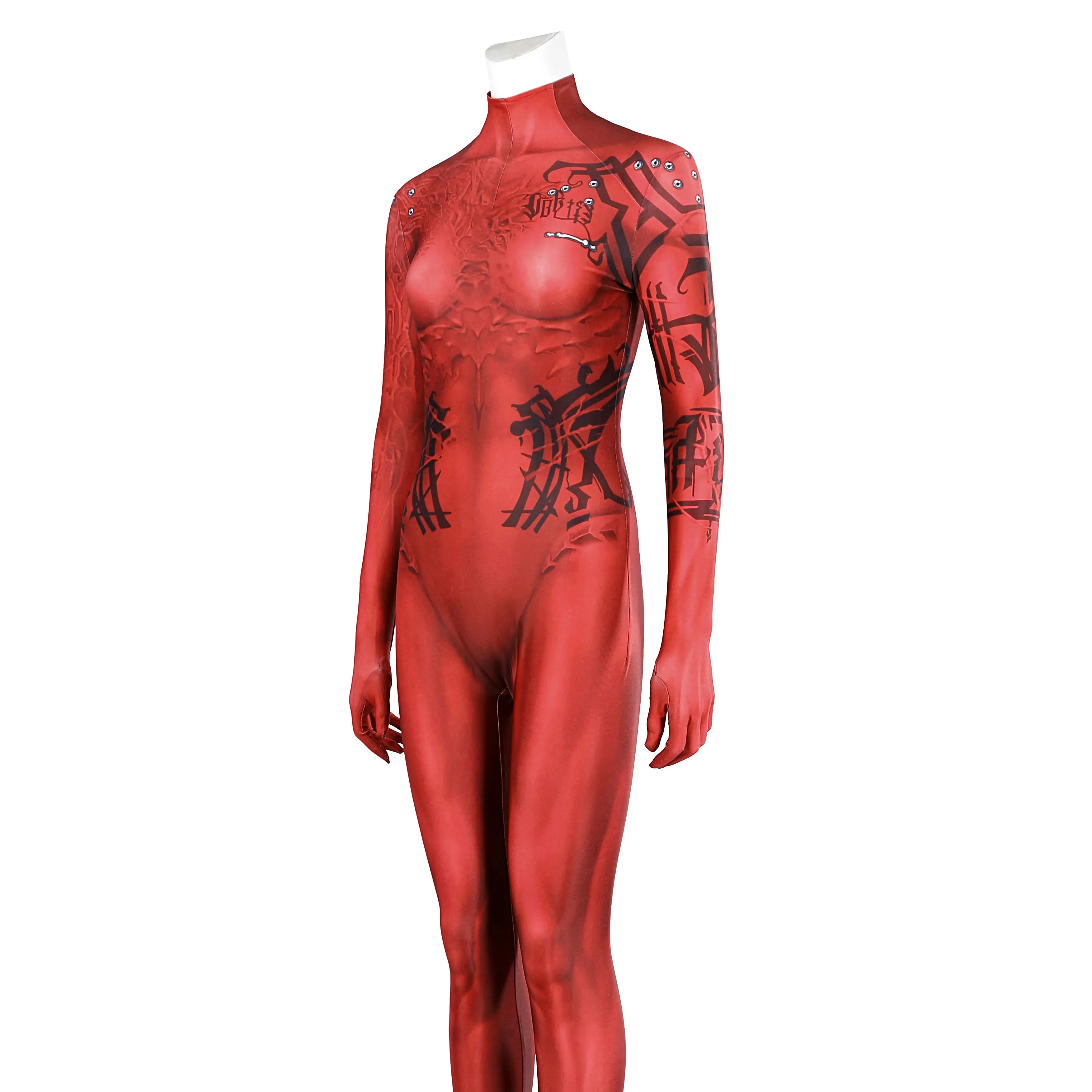 Karlach Cosplay Costume Woman Jumpsuit Gate Bodysuit Halloween Carnival Party Outfits
