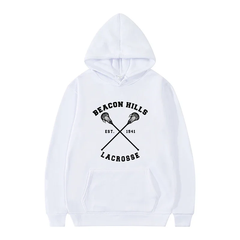 

Beacon Hills Printed Casual Men's Women's Hooded Sweatshirt Autumn and Winter Fashion Versatile Simple Fleece Warm Top