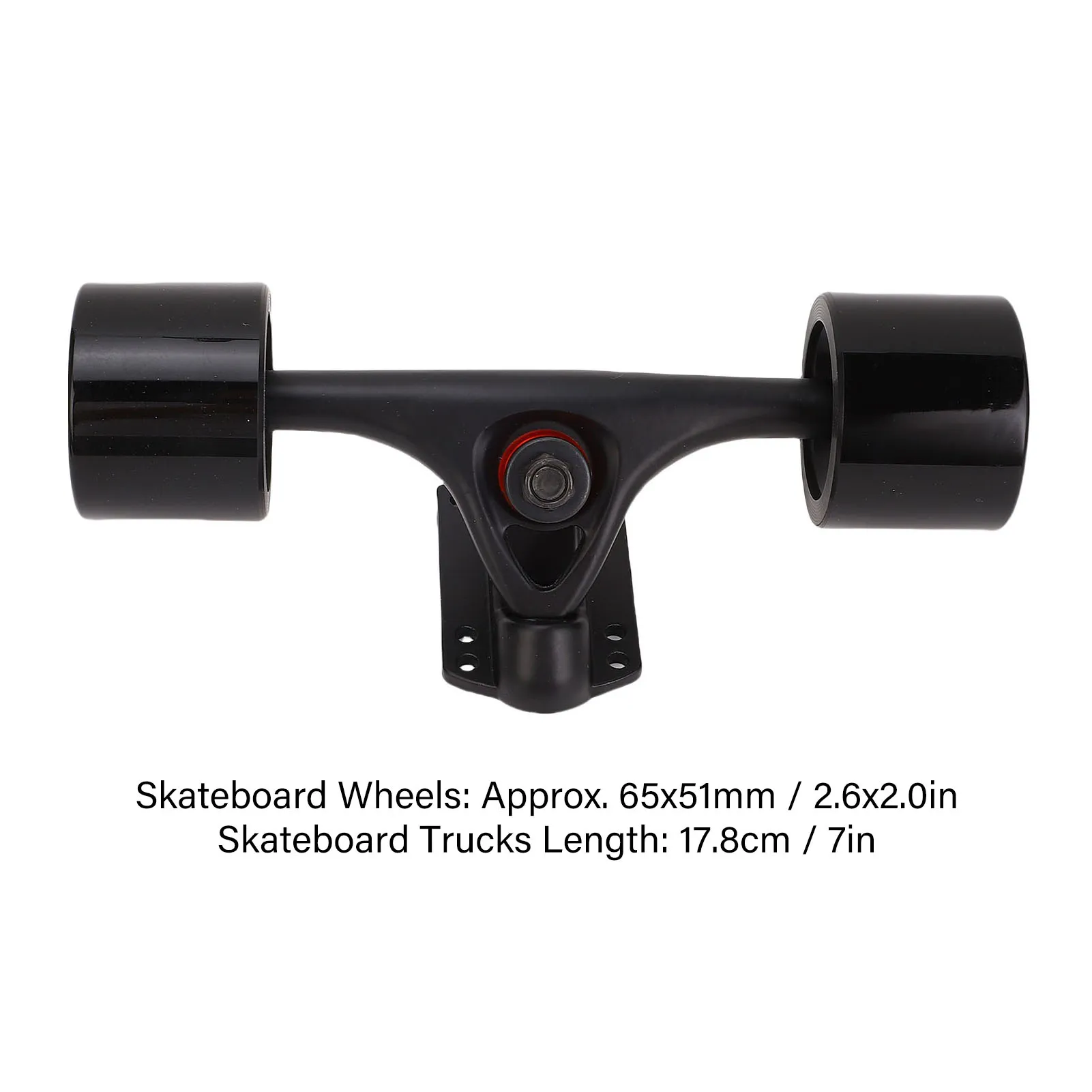7 Inch Skateboard Trucks with Wheels 65x51mm Longboard Trucks Wheels Combo Set Aluminum Alloy Skateboard Hardware Combo Kit
