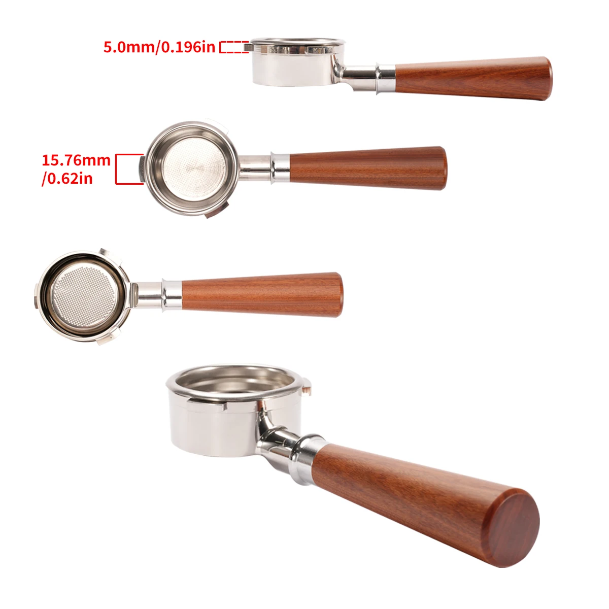 58mm 3-Loch Untergestellter Siebträger für Hibrew H7 H7a H10a Espresso, passend für Breville Barista Max/Mini/Signature Brühkorb, Barista-Werkzeuge – Detail 2