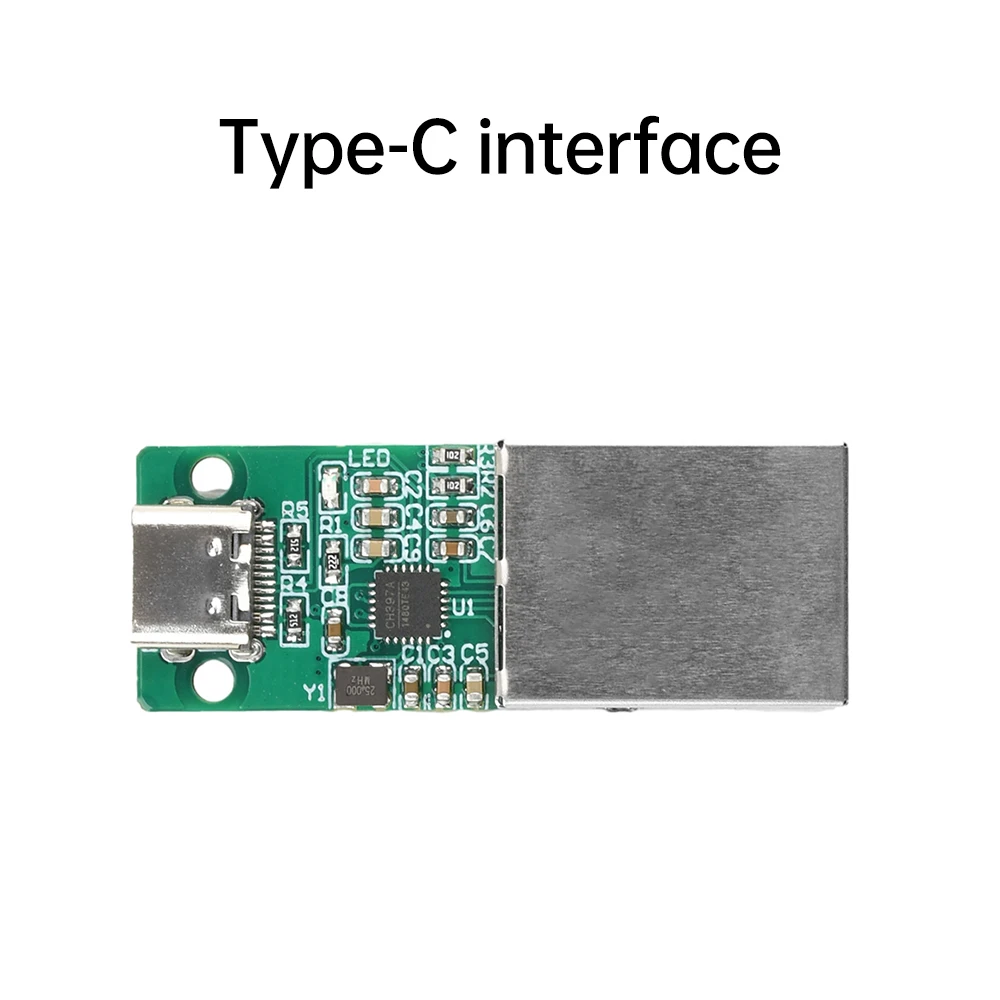 USB-zu-RJ45-Ethernet-Schnittstellenmodul CH397A Modul Typ-C/USB/Pin-Schnittstelle mit eingebautem RISC-V-Prozessor für USB2.1 IEEE802.3 – Detail 4