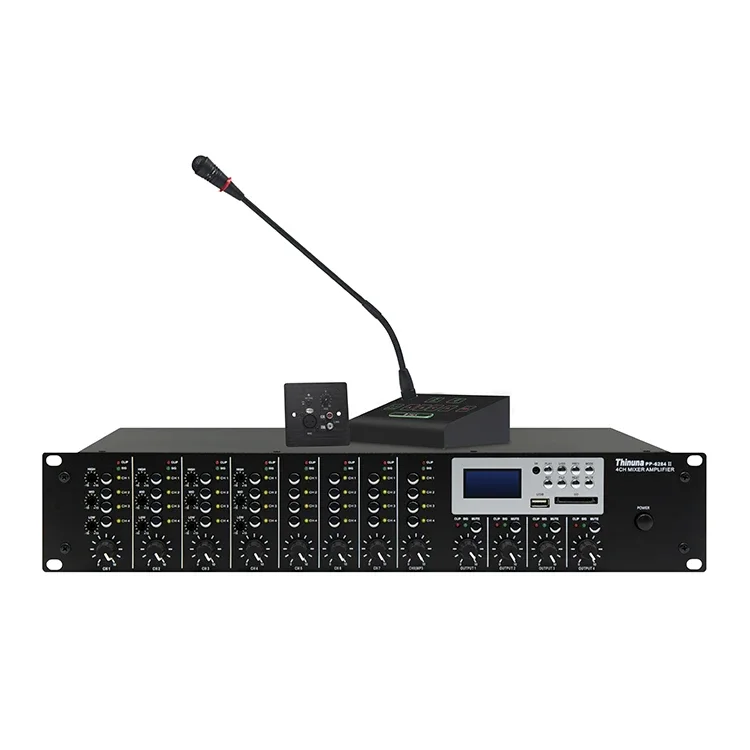 Thinuna PP-6284 II multifunctional eight-input and four-output mixing audio matrix mixer power ampligier