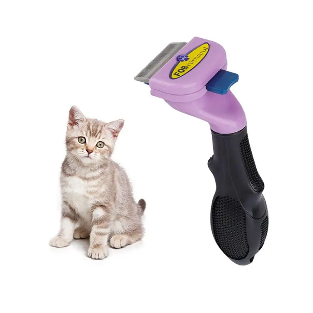 Pet Comb Hair Removal Combs Pet Grooming Brush Cat Hair Massage Comb Dogs Cats Hair Shedding Combs Cat Hair Cleaning Combs