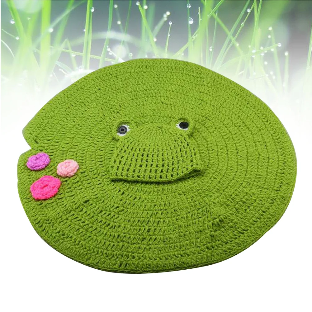 

Unisex Baby Blanket Hat Set Cartoon Design Elastic Breathable Photo Costume Baby Blanket and Hat Set Crochet Costume