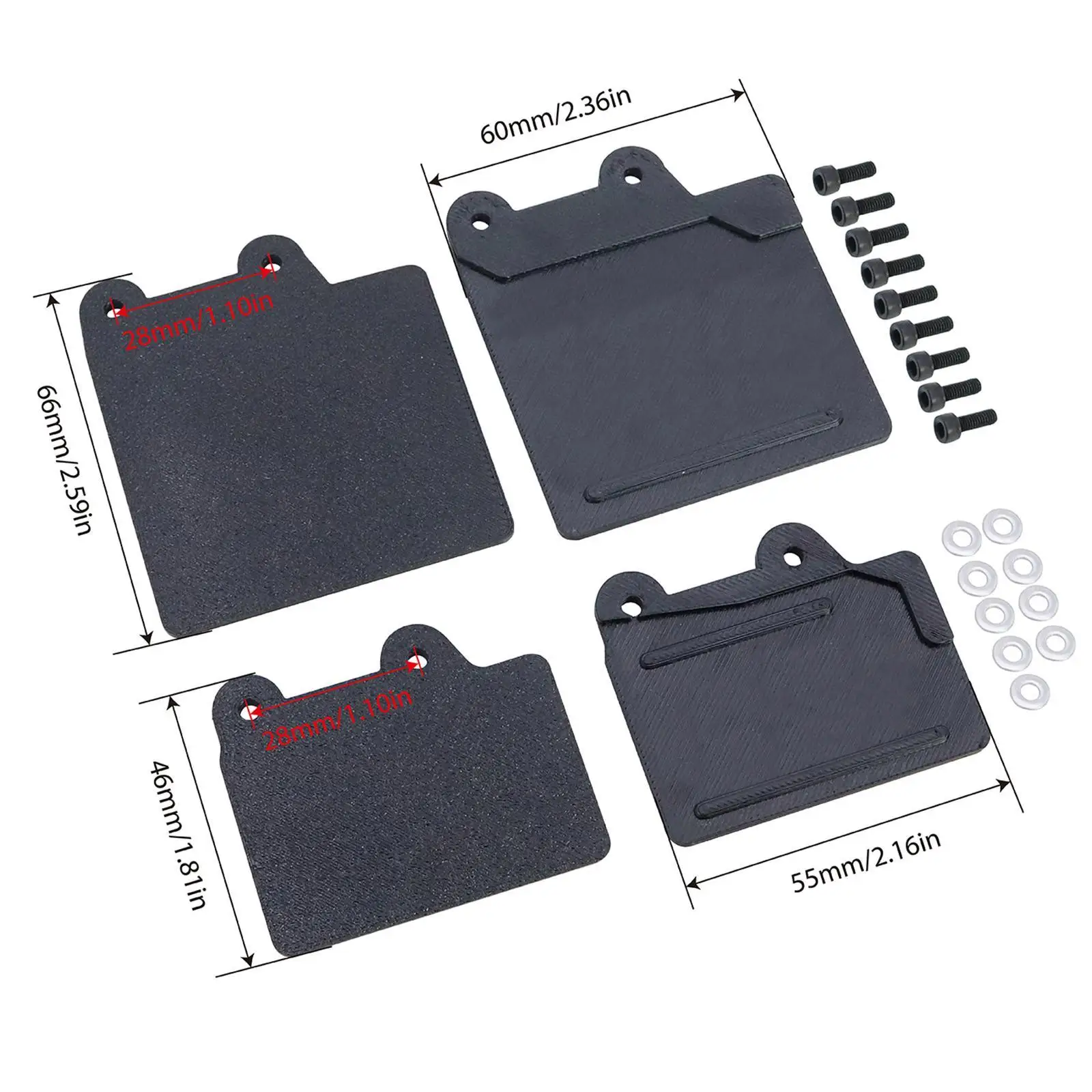 2 stuks simulatie spatbord schaal 1:8 draagbare doe-het-zelf voering decoratie voor RC auto
