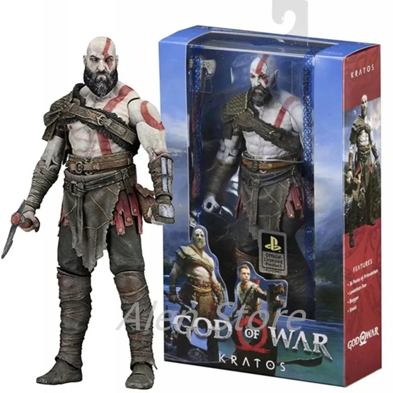 Neca God of War PS4เกมคลาสสิค Kratos ตุ๊กตาขยับแขนขาได้พีวีซีโมเดลตุ๊กตาของเล่นสะสมของขวัญวันเกิด