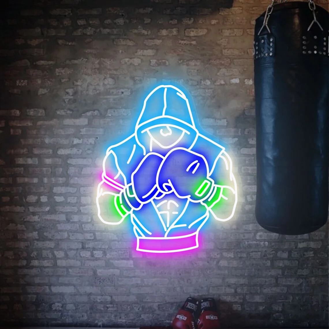 Boxing Neon Sign Boxing Gym Room Decor Custom Led Bar Sign Gaming Room Decor Boxing Wall Art Gift For Boyfriend