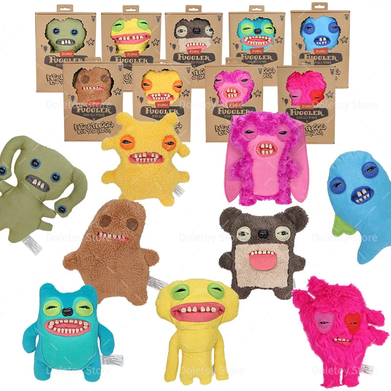 Original Fuggler Funny Ugly Monster New Fuggs on The Block Series Smiley O Riley Collectible Plush Cute Super Real Teeth Doll