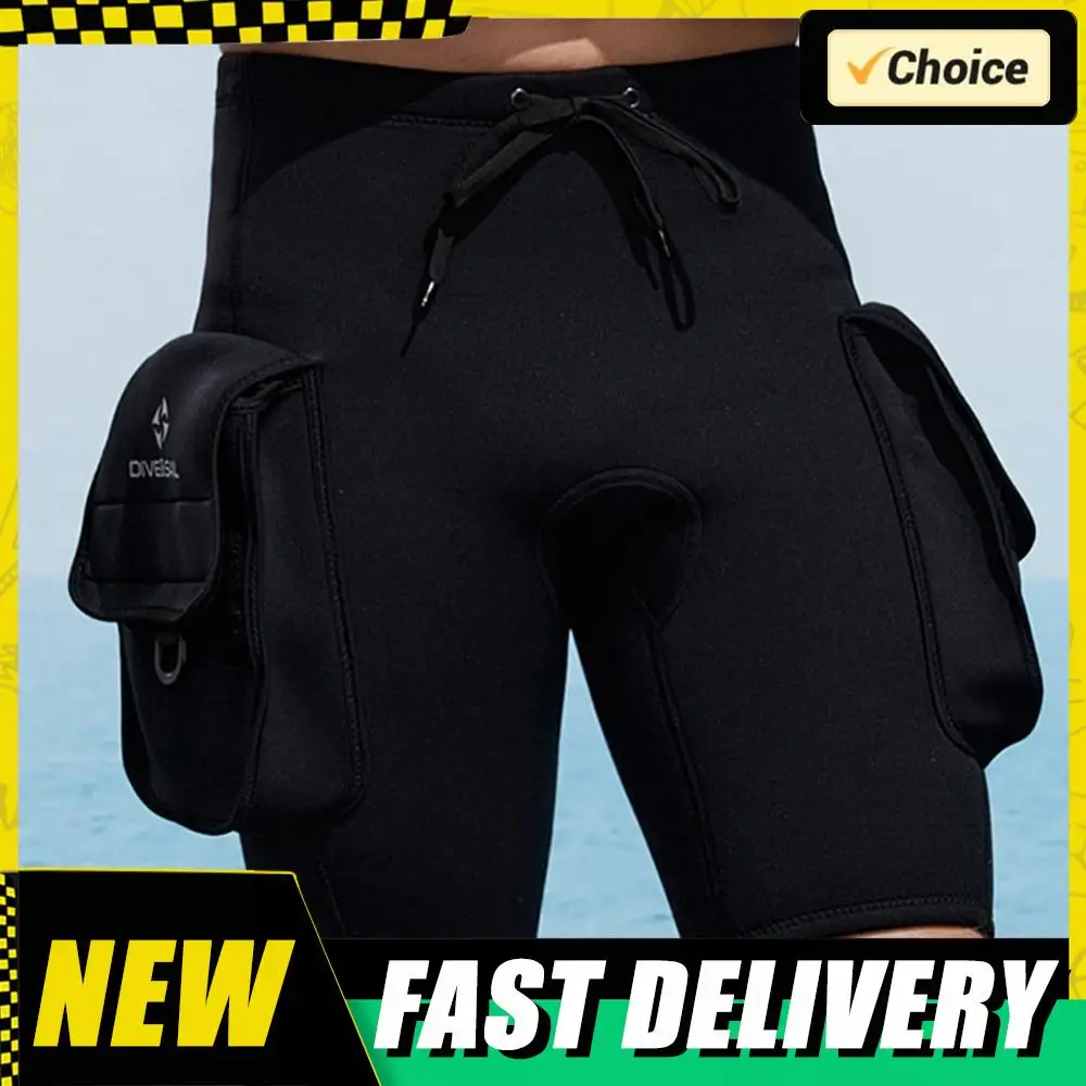 

Diving Shorts 3mm & 2 Large Pocket Neoprene Tech Shorts Scuba Diving Tech Pants for Swimming Surfing Snorkeling Diving Keep Warm