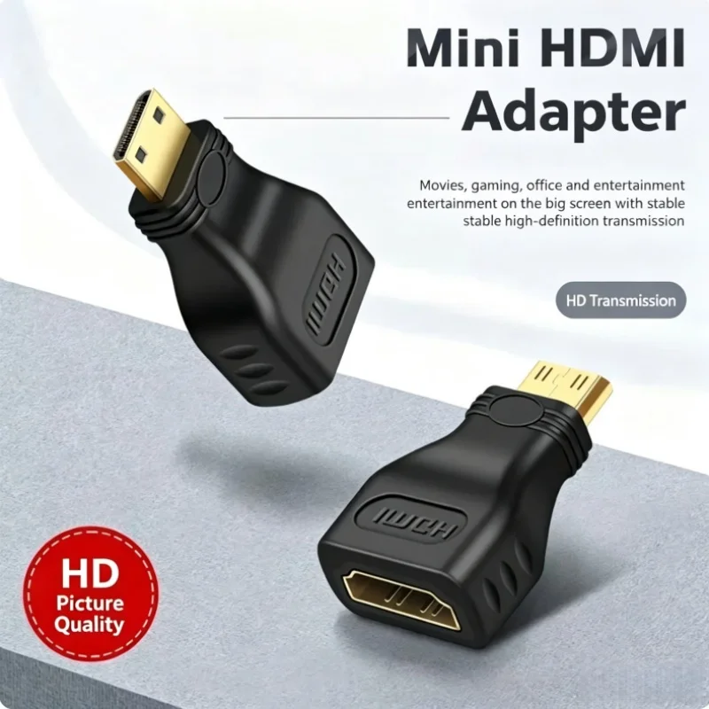 Mini HDMI to HDMI Cable 1.4 High Definition Converter Adapter for DSLR Camera Host Screen Mirroring Transfer Head