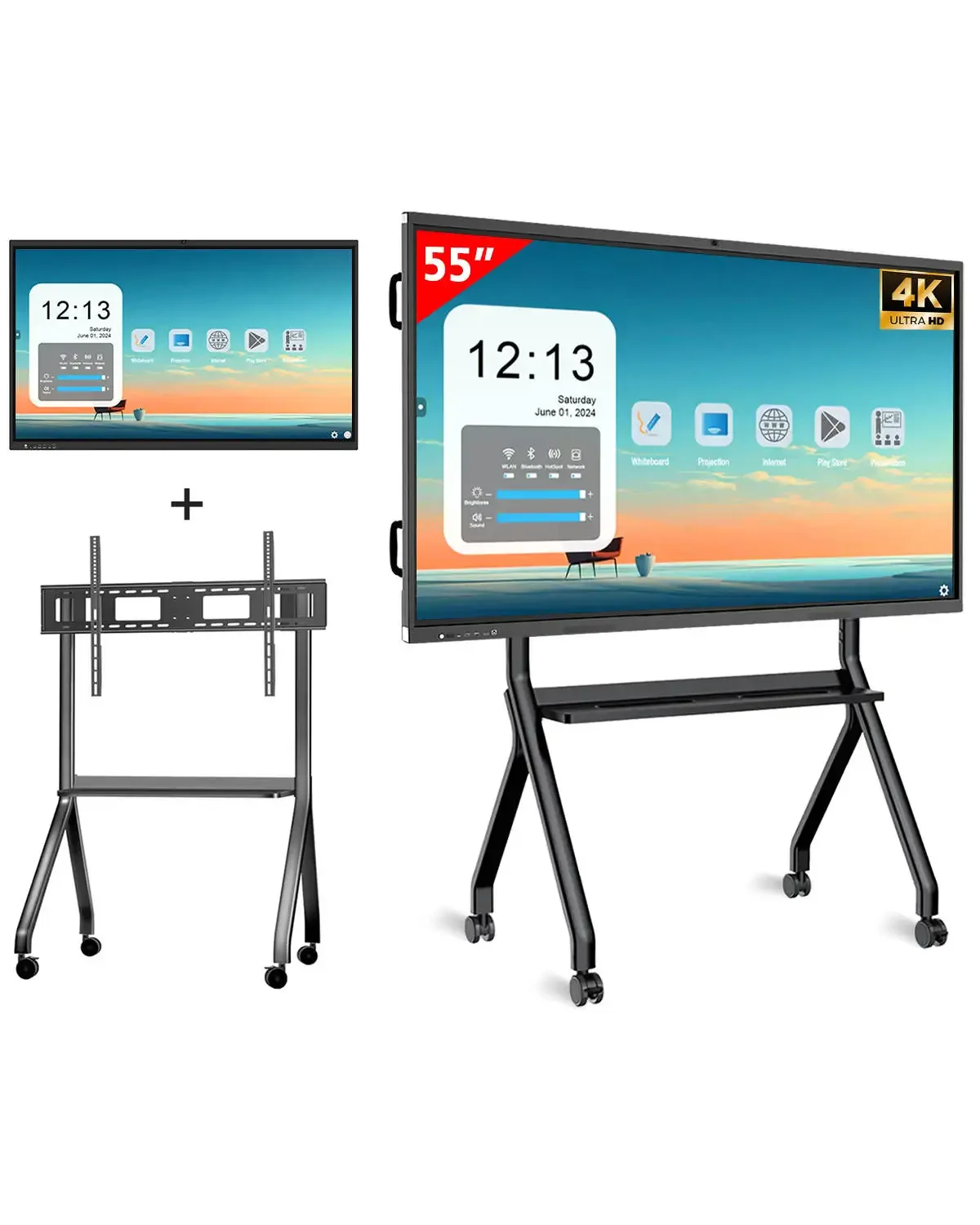 Customized All In One Interactive Boards 65 75 86 98 100 110 Inch Touch Screen Interactive Flat Panel For Schools Education