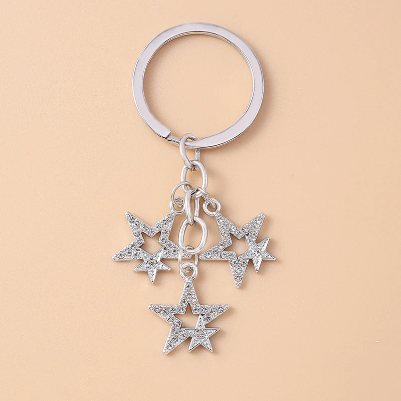 Aihua Y2K Schlüsselanhänger Kristall Stern Schlüsselanhänger für Frauen Männer Freundschaft Geschenk Handtasche Dekoration handgemachten Schmuck – Detail 8