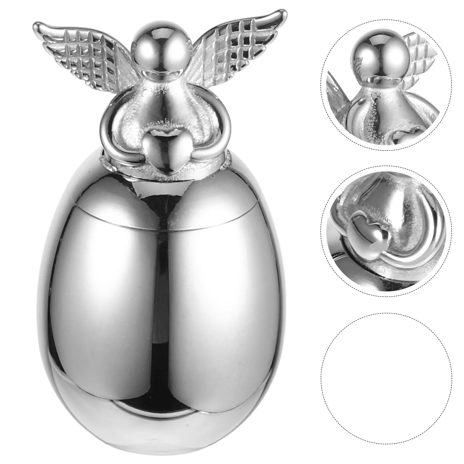 

Angel Urn Casket Ashtray Pet Sealing Bottle Cat For Ashes Stainless Steel Memorial Small Can