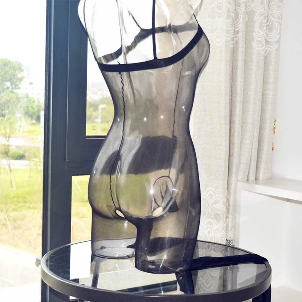 Sissy – bas de corps pour hommes, pochette transparente, Lingerie Sexy, culotte, sous-vêtements, combinaison sans manches