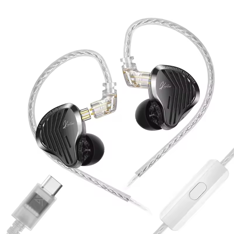 GK KUNTEN Dynamic Drive Headphones HIFI Heavy Bass Earbuds Sports Metal Headphones Detachable Headphones 2PIN KZ Zenith EDX - Image 8