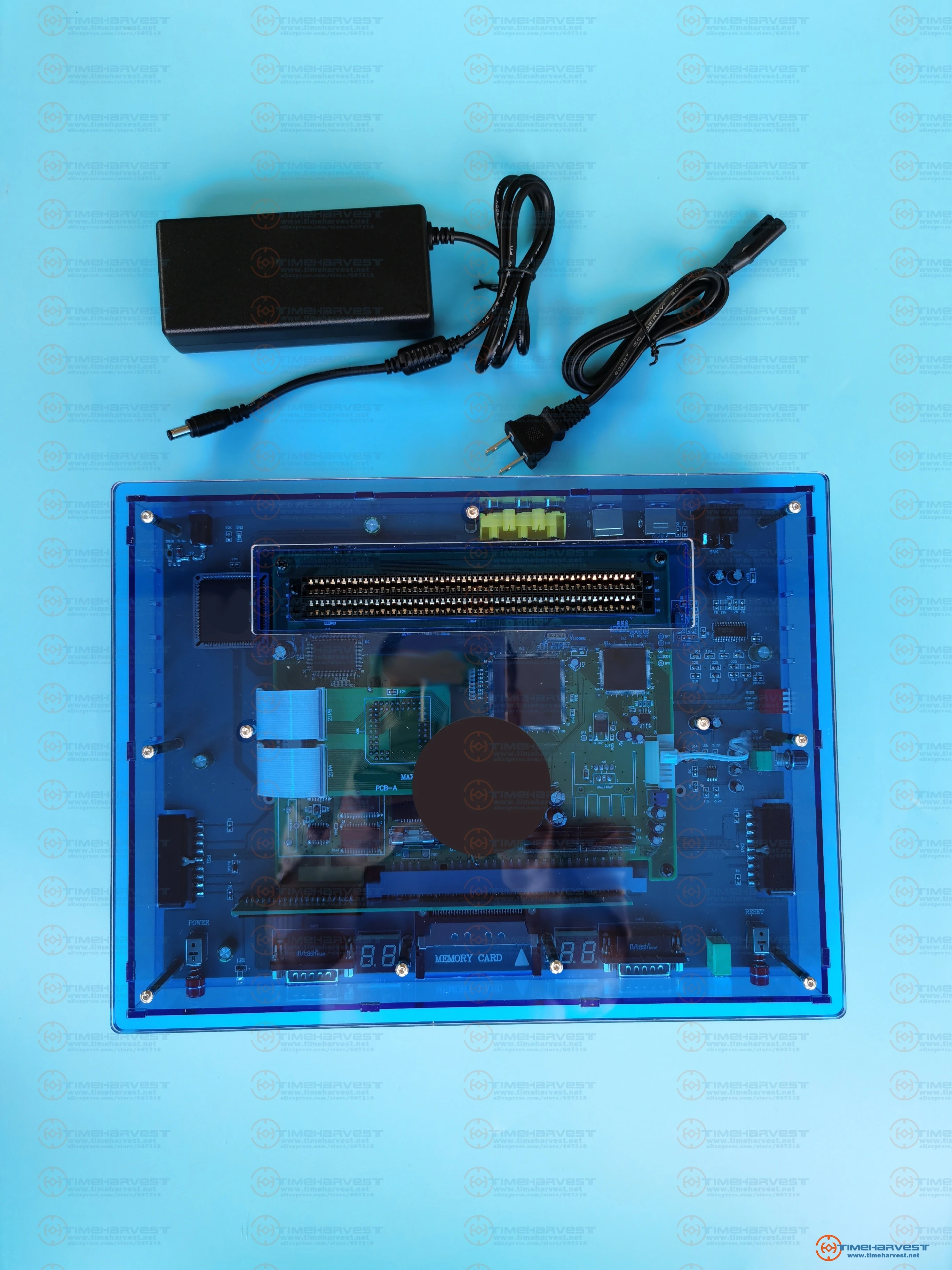 Placa base JAMMA CBOX MV1C a DB15 Gamepad PS / 2 Gamepad con salida AV DIN8 RGBS, compatible con tarjeta de memoria AES