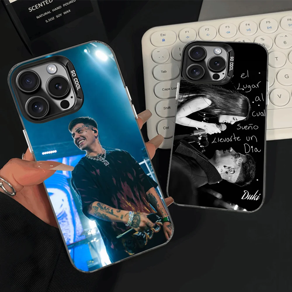 

D-Duki E-Emilia Phone Case For iPhone 16,15,14,13,12,11,Pro,Max,Plus,Mini,XS,SE Anti Fall Black Matte Hard Bumper