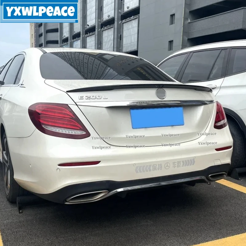 

For Mercedes Benz W213 Spoiler 2016-2021 E-class E200 E300 E320 E63 ABS Glossy Black Rear Trunk Lip Spoiler Car Accessories