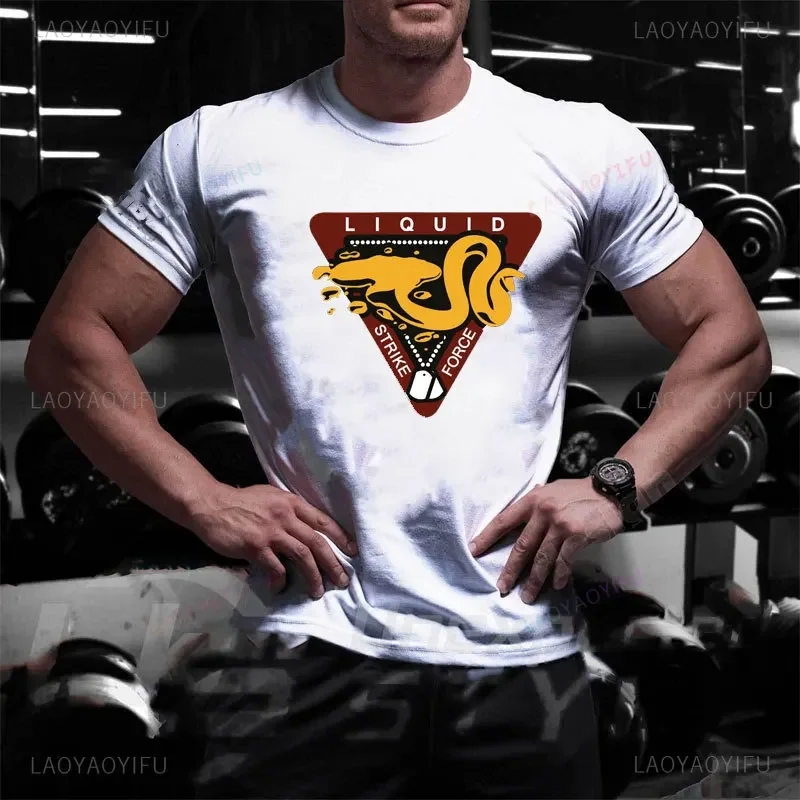 Mens Casual Cotton MGS Metal Gear Solid V 5 Meryl Silverburgh Short Sleeve Tops Foxhound Special Force Group Fox Hound T-Shirt