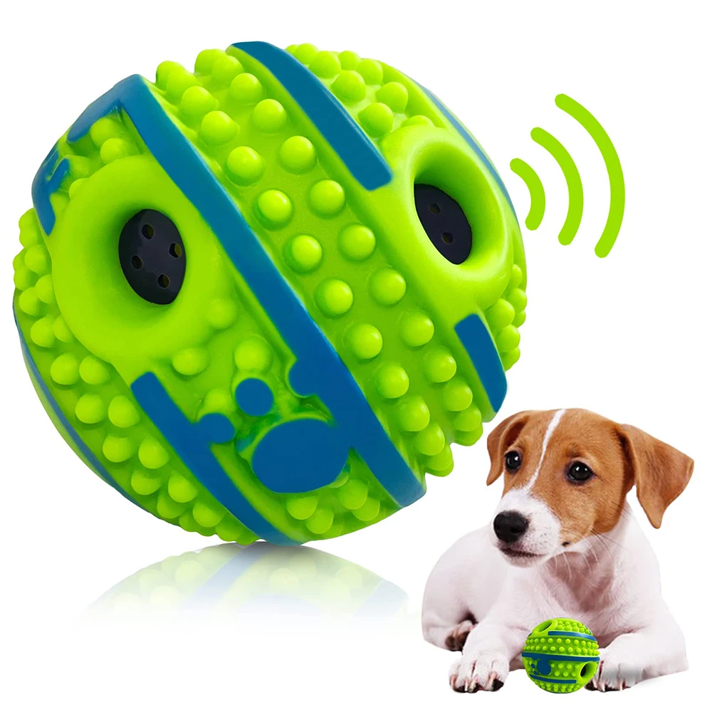 

Spiky Interactive Dog Toys Ball Shake Make Gigi Sound Squeaky Chewing Ball for Training Teeth Cleaning Herding Balls