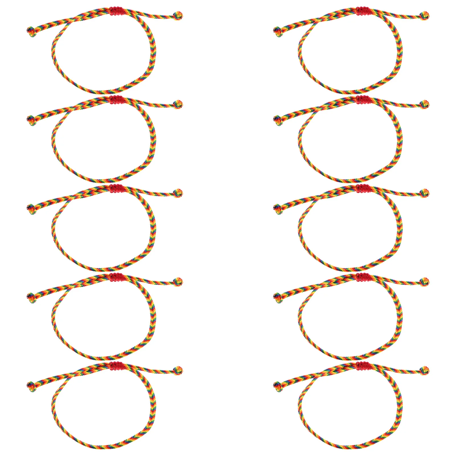 

10pcs Colorful Braided Bracelets For Women Hawaiian Style Summer Beach Handwoven Adjustable Wrist Jewelry Boho Rope String