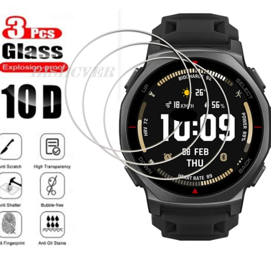 

Screen Protector Glass For Amazfit T-Rex 3 Pro 48mm Scratch resistant HD Protective Glass For Amazfit T-Rex 3 Pro 44mm