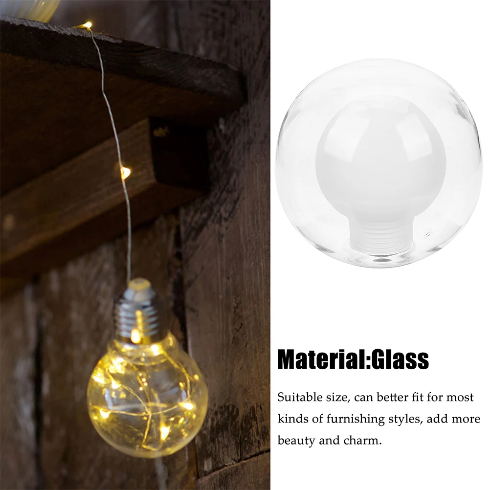 

Glass Lamp Shade Double Layers G4 Base 80mm Ceiling Pendant Lampshade Replacement Glass Cover Warm Light Shade for Indoor