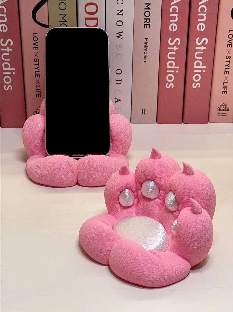 Xiaomi لطيف قاعدة القط مخلب حامل هاتف سطح المكتب الإبداعية حامل داعم قلادة الضغط الحرفية الديكور حامل هاتف 2026 #4