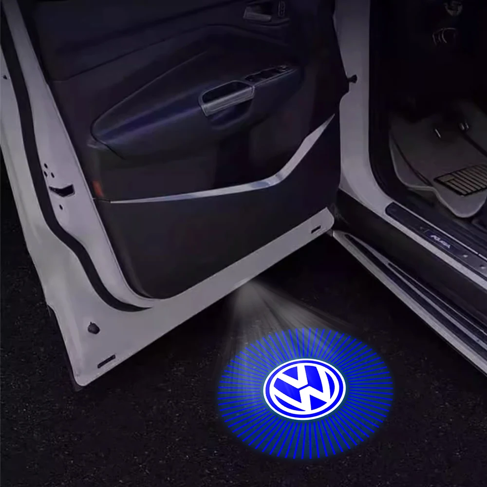 Proyector láser con logotipo para puerta de coche, luz de bienvenida para Volkswagen Passat VW Golf Variant B8 CC Touareg Scirocco Tiguan, 2