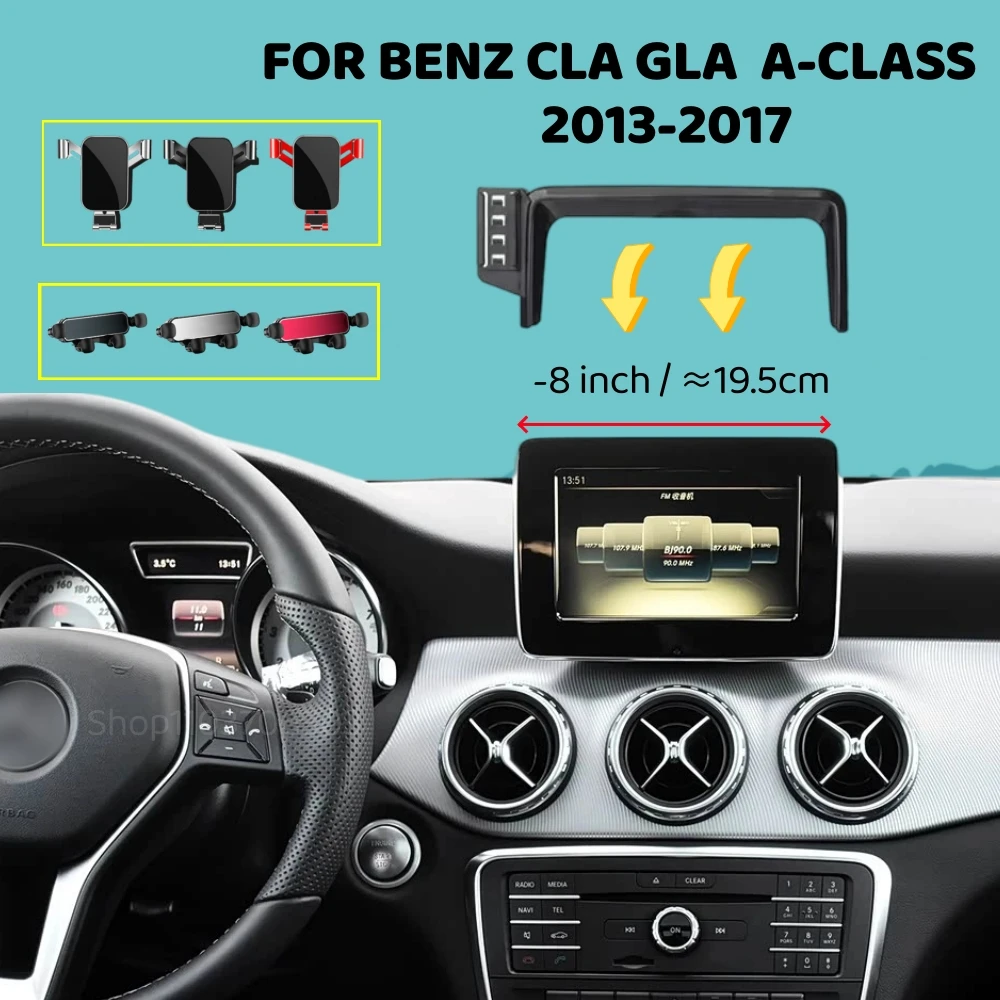 Car Phone Holder For Mercedes Benz A-Class GLA CLA 2013-2017 Fit 8" Screen Phone Holder Support GPS Bracket Base Car Accessories