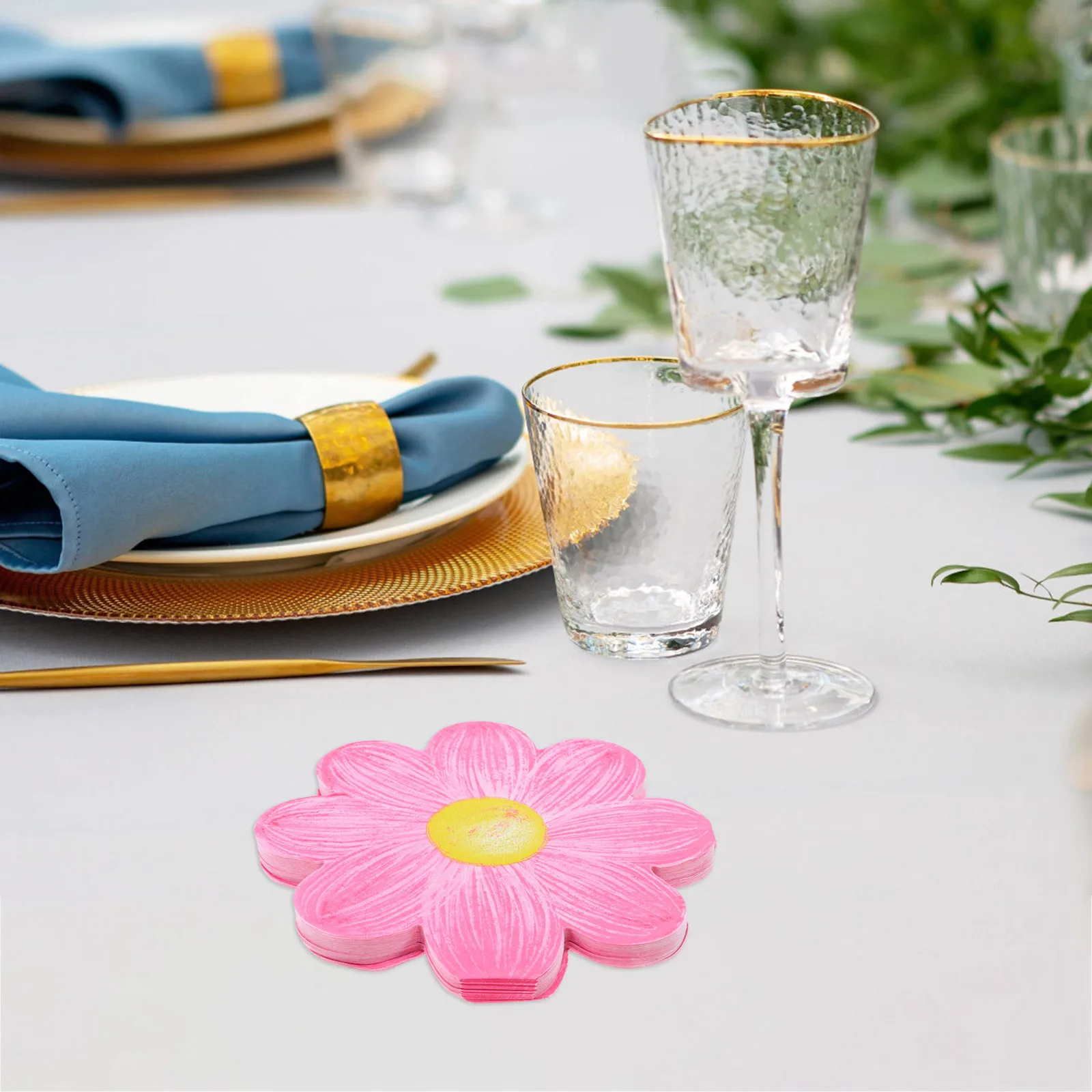 

Daisy Pattern Paper Napkins For Birthday Parties Wedding Decorations Floral Disposable Guest Napkins Spring Holiday Event