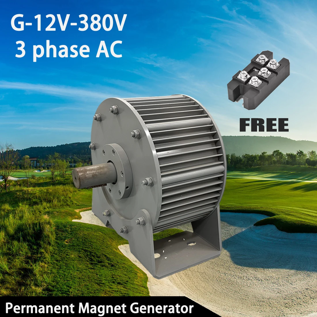 Low Speed 100KW 380V Permanent Magnet Generator Used For Developing AC 3-Phase Generators 50KW Alternator With Driving Motor