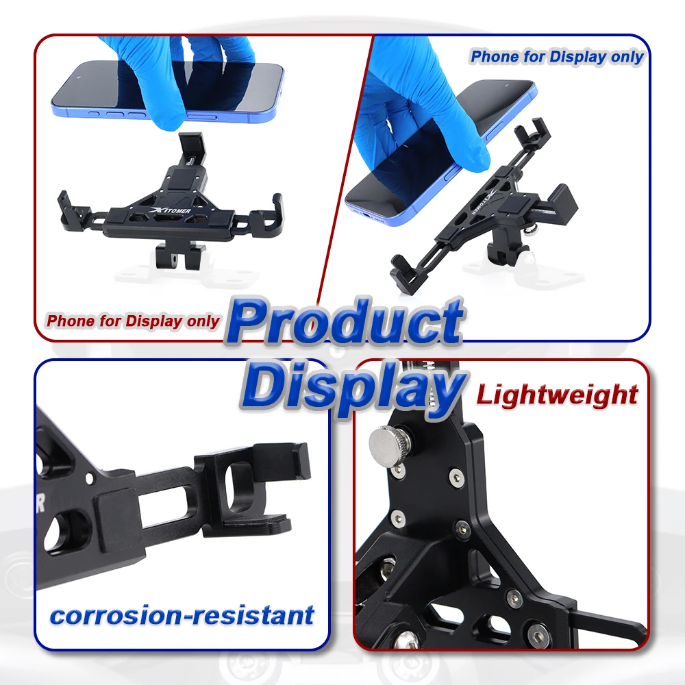 Motorcycle Aluminum GPS Mount Navigation Plate Bracket Mobile Phone Holder Stand Support ADX 300 300ADX ADX300 2024-2026 For SYM