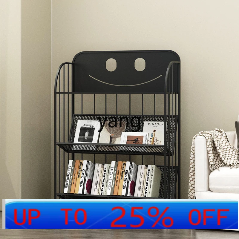 

YJQ Modern Simple Multi-layer Removable Shelf Creative Picture Book and Newspaper Shelf