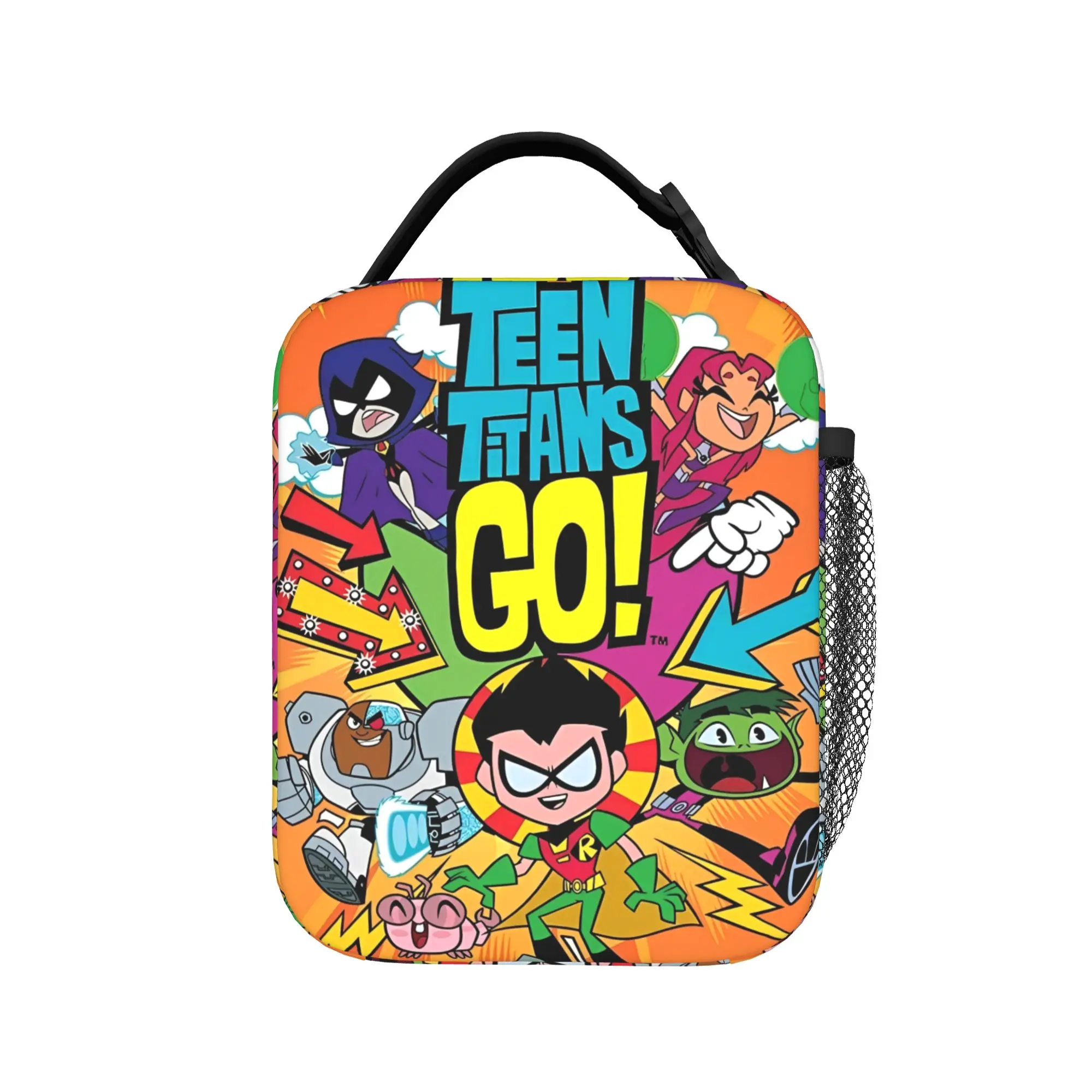Teen Titans Go Insulated Lunch Bag High Capacity Meal Container Cooler Bag Tote Lunch Box Beach  Picnic Food Storage Bags