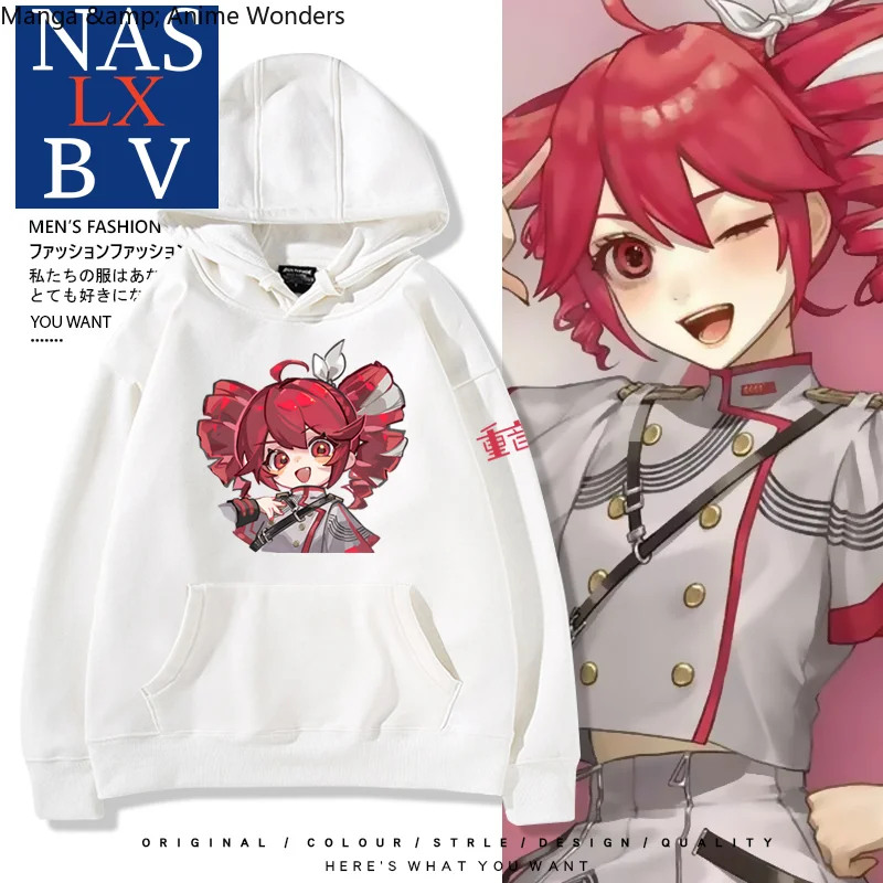 

Kasane Teto Anime Hooded Sweatshirt Hoodie Sweatshirt Autumn Winter Man Woman Casuals Clothes Garments Clothing Birthday Gift