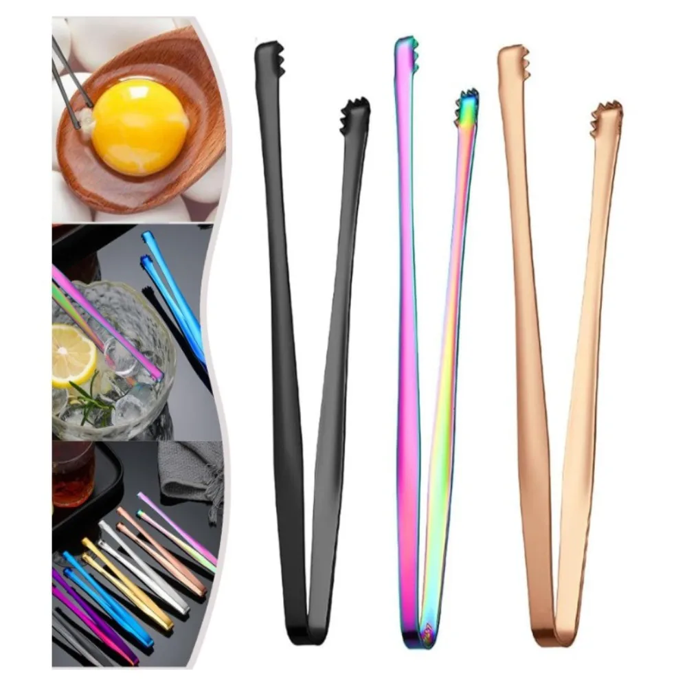 Kitchen Tools Egg Chalaza Removal Tool Stainless Steel Buffet Clamp Eggshell Fragment Removal Tong Salad Serving Anti-heat