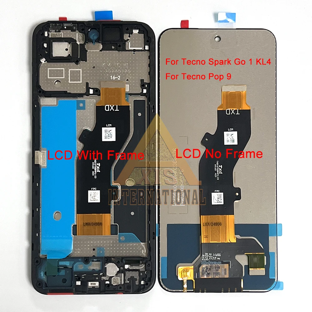 6.6'' Original For Infinix Tecno Spark Go 2024 LCD BG6 Display Screen Frame Touch Panel Digitizer For Tecno Spark Go 1 KL4