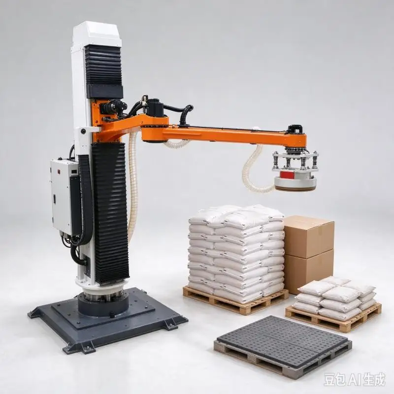 Column Palletizer Column Type Palletizer Space Saving Rotary Structure For Small Workshop Packaging Line Box Stacking