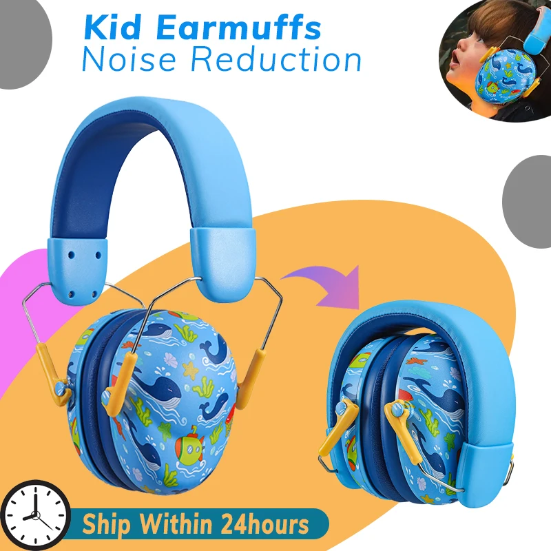 

K3 Kid Ear Protection Baby Noise Earmuffs Noise Reduction Ear Defenders earmuff for children Adjustable NRR 25db Safety