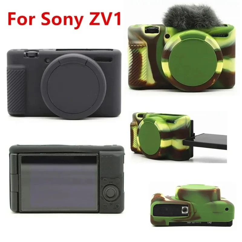 

Silicone Armor Skin Case Cover For Sony A7M4 A7IV A7C ZV-1 ZV1 A7S A7R A7 IV III II A7III A7M3 A7RM4 A7M2 A9II A9M2 Camera Bag