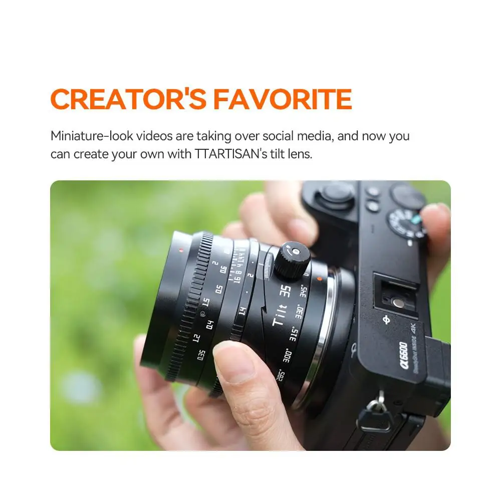 Объектив TTArtisan Tilt 35 мм F1.4 APS-C с байонетом E