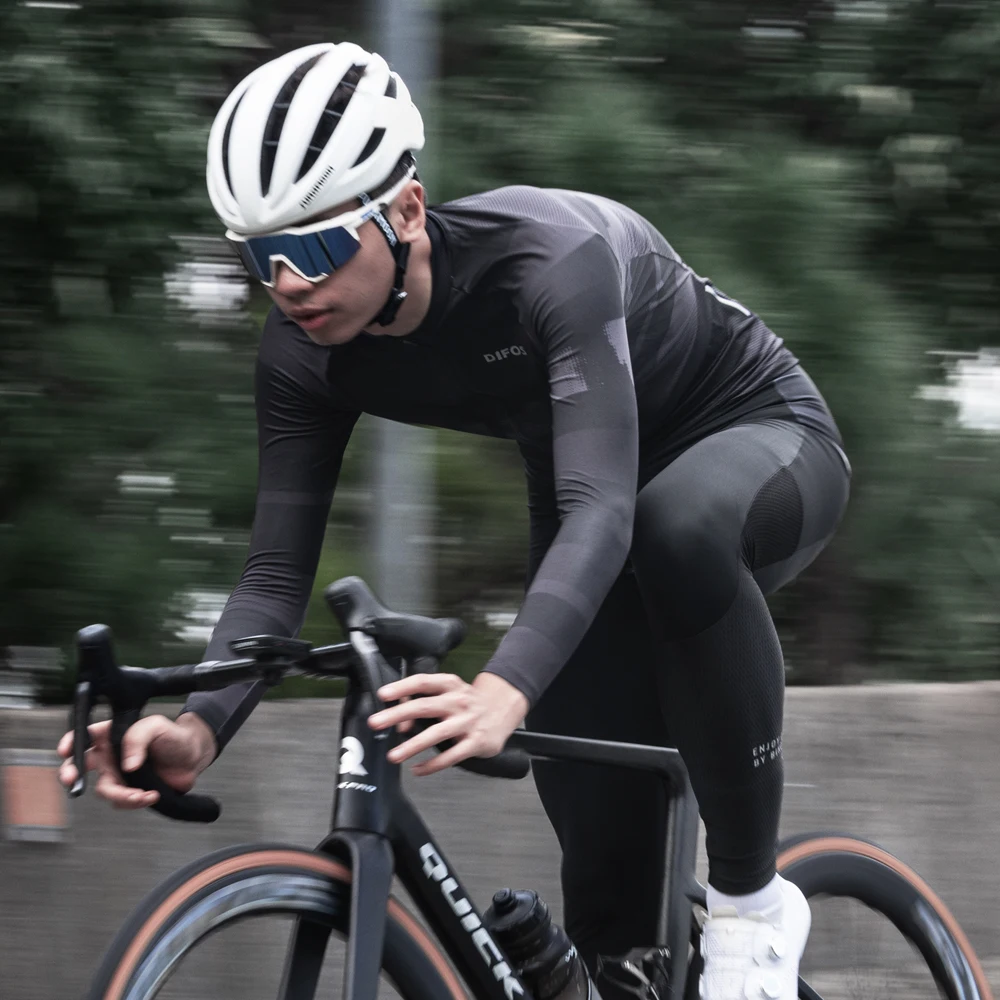 ดิโฟสเสื้อเจอร์ซีย์นักปั่นแขนยาวสำหรับผู้ชายฤดูใบไม้ผลิฤดูร้อนเสื้อไบค์เกอร์แห้งเร็วระบายอากาศได้สะท้อนแสงเสื้อผ้ากีฬาจักรยานกลางแจ้ง