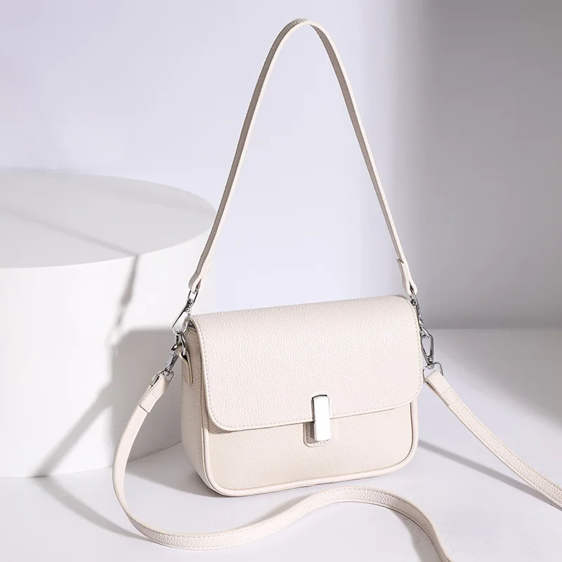 

2025 Новинка! Маленькая квадратная сумка-мессенджер из воловьей кожи первого слоя High-Sense | Модная женская кожаная сумка на одно плечо под мышками