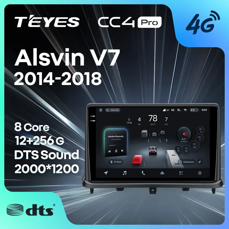

TEYES CC4 PRO For Changan Alsvin V7 2014 - 2018 CarPlay Android Auto 2DIN Autoradio Radio Multimedia Stereo