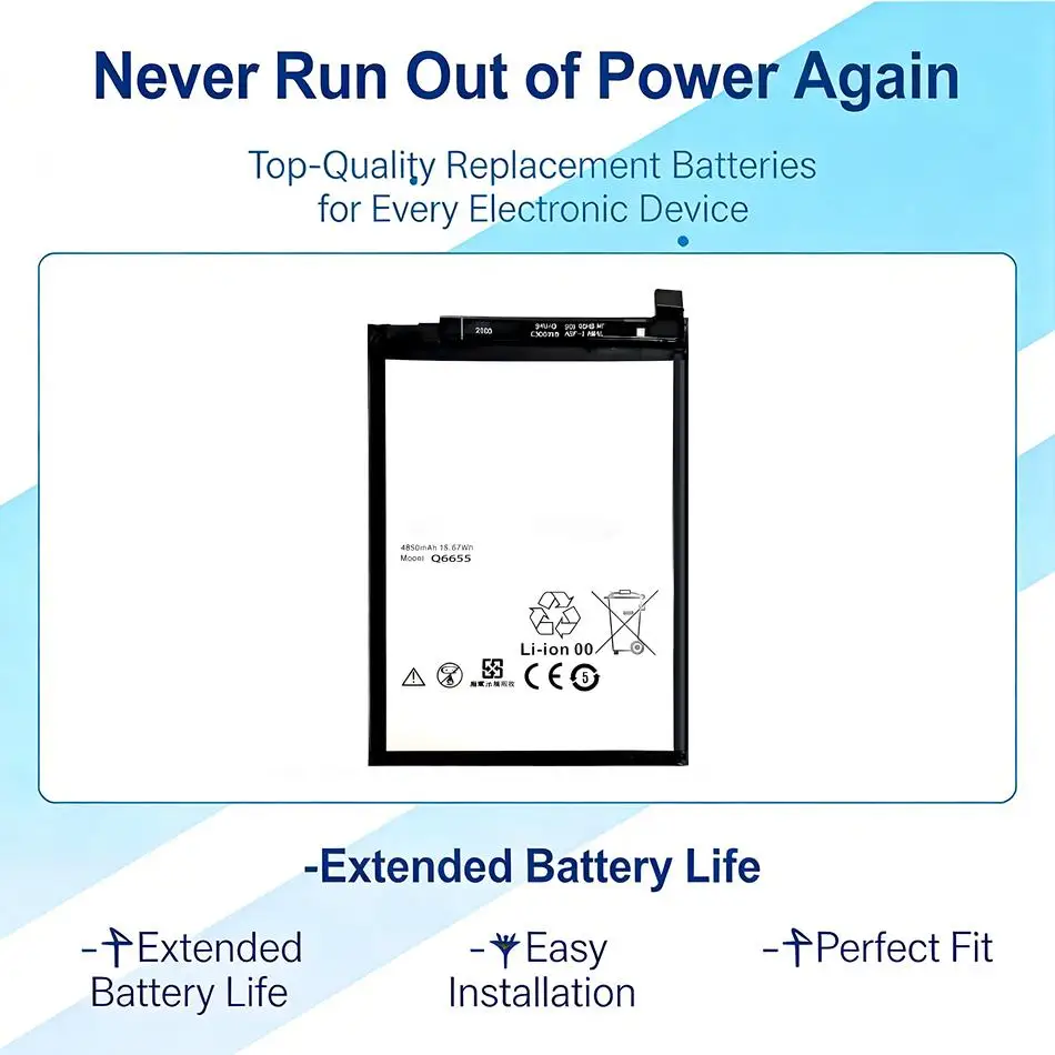 

Экологичная батарея для мобильного телефона HTC Desire 20 Pro Q6655 с быстрой зарядкой, 5000 мАч