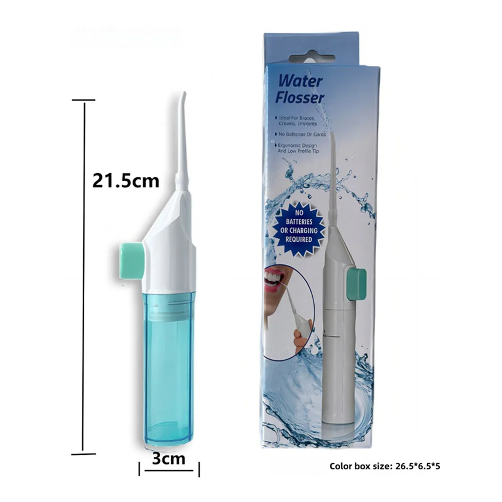 Household High Pressure Oral Irrigator Portable Teeth Clean Water Dental Floss Manual High Pressure Water Jet Irrigator Dental