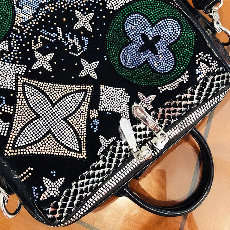 Luxury Brand Backpack Women\'s Backpack Colorful Diamonds Bagpack Large Capacity Female Fashion Shoulder Bag New Girl\' Schoolbag